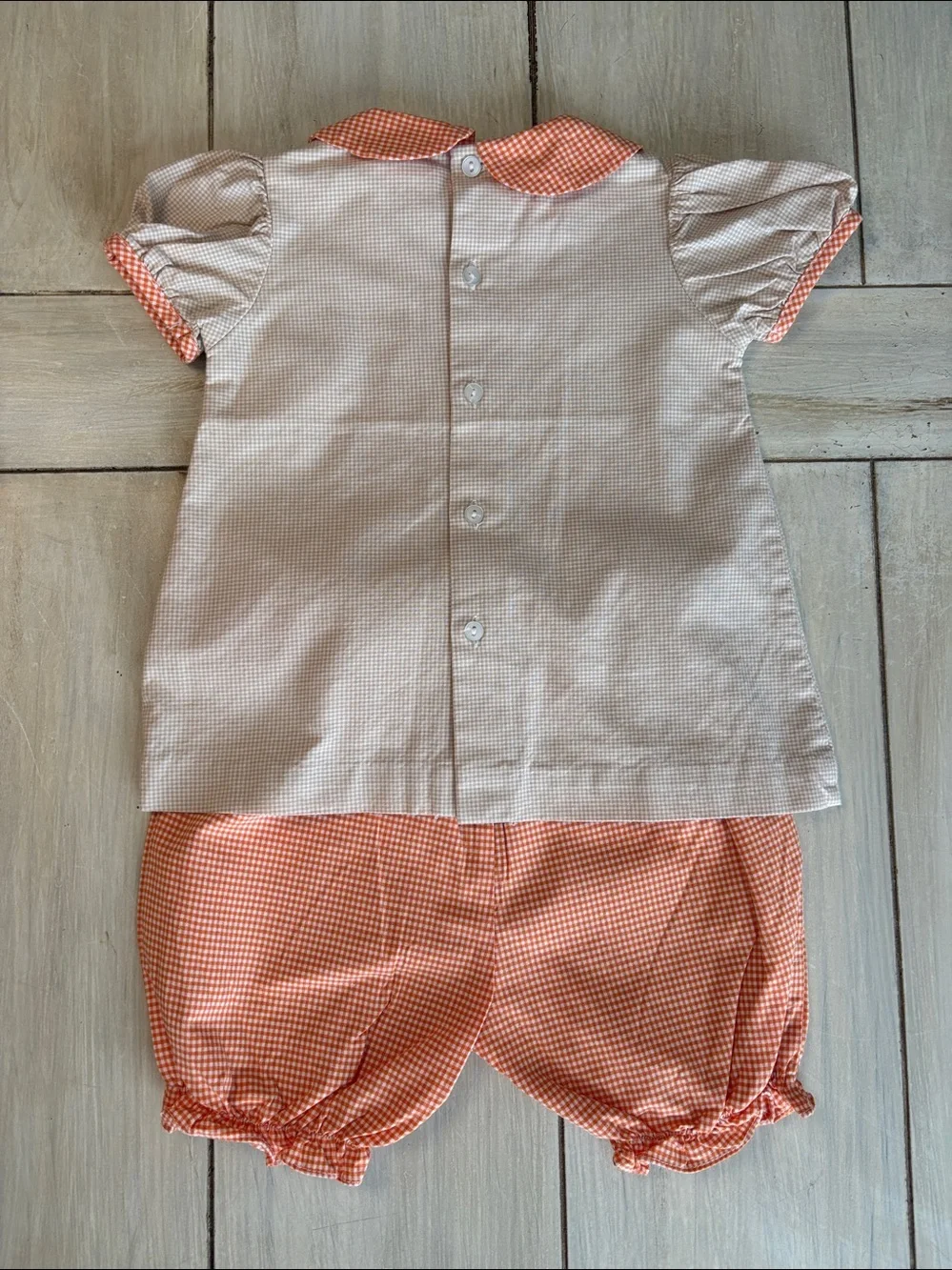 ZU Boutique Tan Orange Pumpkin Fall Top & Bloomers Set 3 Months